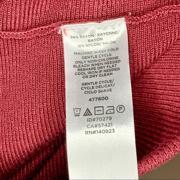 Loft Maroon Knit Skirt - Picture 4 of 4